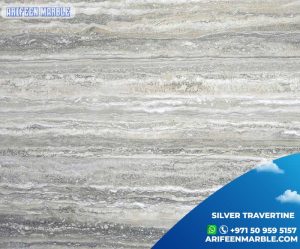 Silver travertine honed