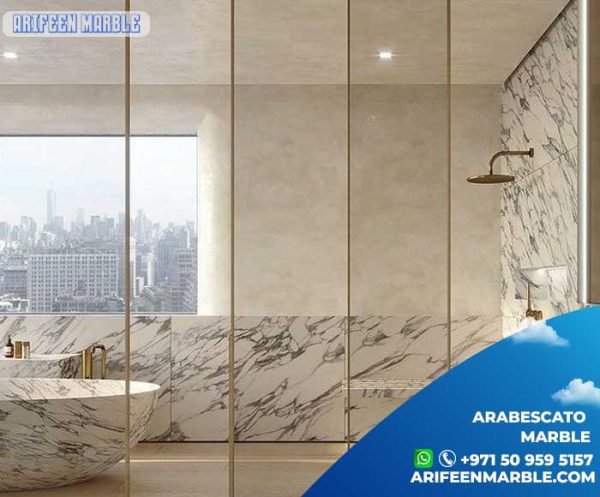 Arabescato Marble Bathroom Dubai