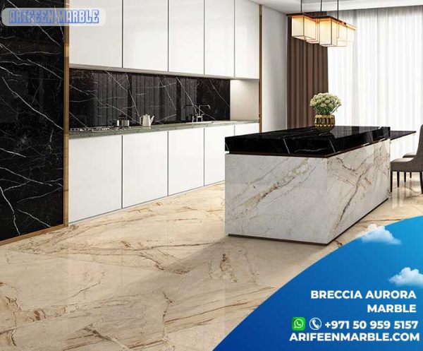Breccia Aurora Marble Flooring and countertops