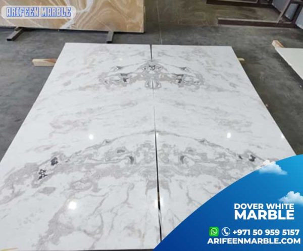 dover white marble slab cutting