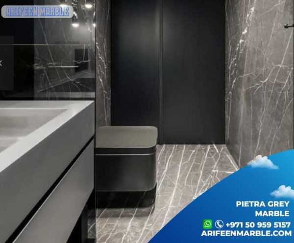 Pietra Grey Marble Bathroom Countertop