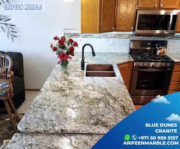 blue dunes granite kitchen
