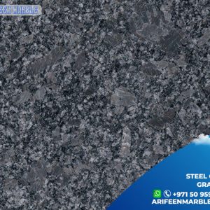 steel gray leather granite