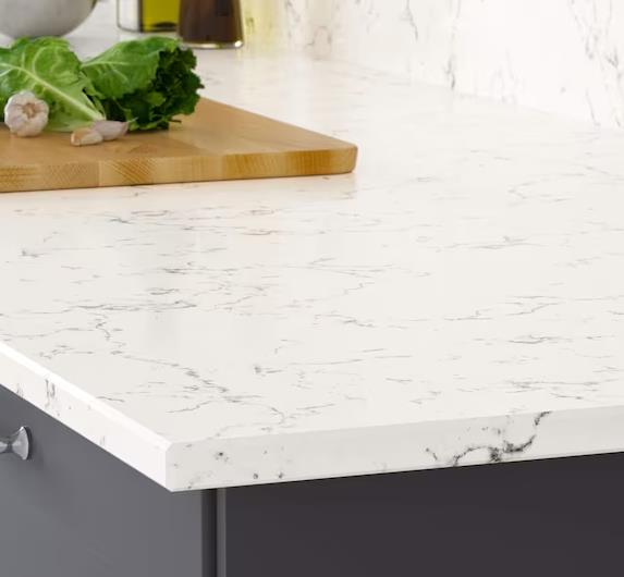 White Ikea countertop with modern design and sleek finish