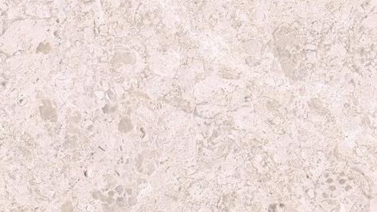 Close up of Omani Beige Marble slab with natural veining and patterns